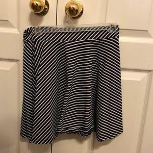 Black Striped Skirt